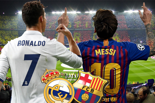 يغيب ميسي عن برشلونة بداعي الإصابة بينما يغيب رونالدو عن ريال مدريد بعد رحيله باتجاه نادي يوفنتوس الإيطالي