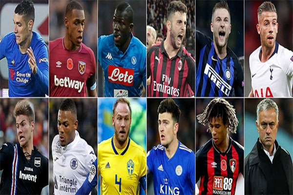 مورينيو وضع قائمة تضم 11 لاعباً في مركز قلب الدفاع بعضهم ينشطون في الدوري الإنكليزي والبعض الآخر خارجه