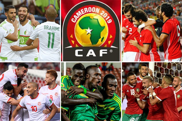 نجحت منتخبات الجزائر و المغرب و تونس و مصر و موريتانيا من التأهل للنهائيات