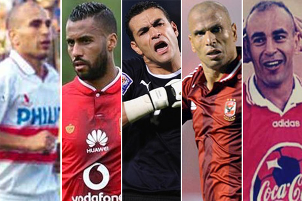شهدت القائمة تواجد خمسة لاعبين مصريين نجحوا في التتويج بالعديد من الألقاب على الصعيدين الإفريقي والعربي