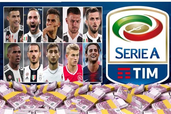 9 لاعبين في صفوف يوفنتوس من ضمن قائمة اللاعبين العشرة الأعلى راتباً في الدوري الإيطالي