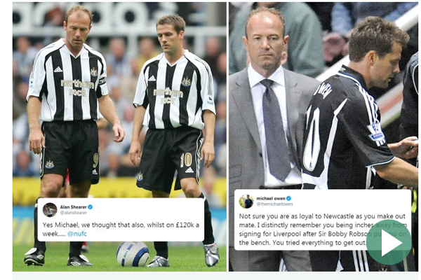 دخل الآن شيرر في تراشق إعلامي ساخن مع مواطنه مايكل أوين