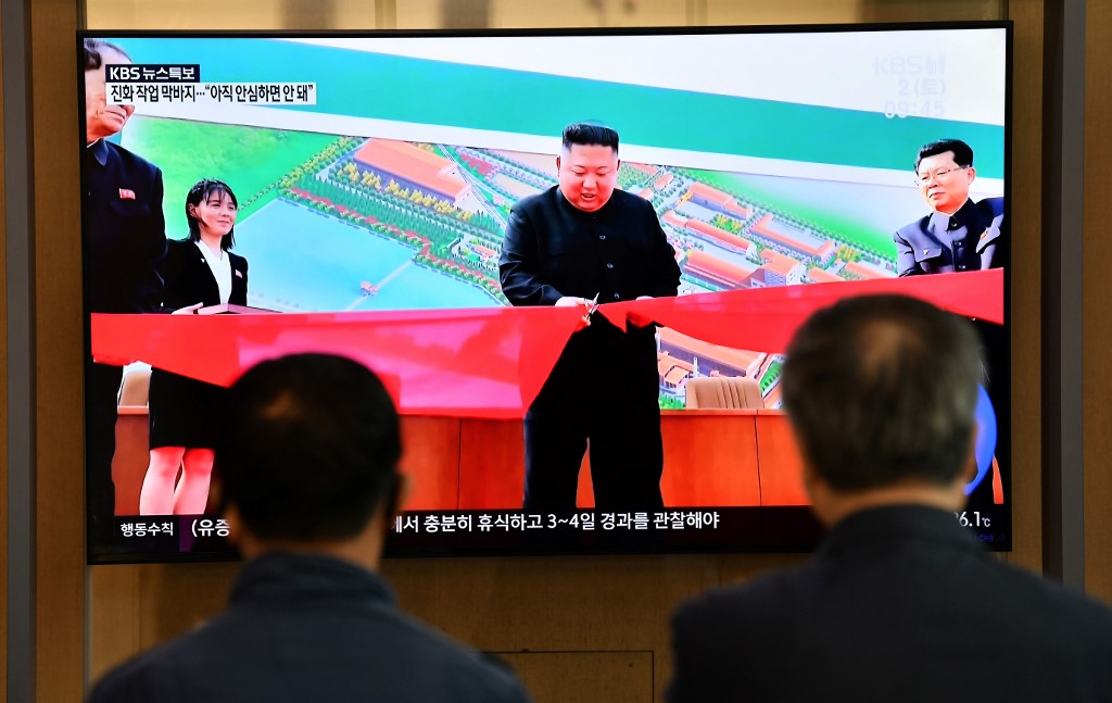 الزعيم الكوري الشمالي كيم جونغ أون في احدث ظهر له