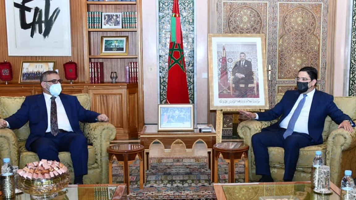 وزير الخارجية والتعاون الأفريقي مجتمعًا في الرباط الأربعاء مع ئيس المجلس الأعلى للدولة في ليبيا