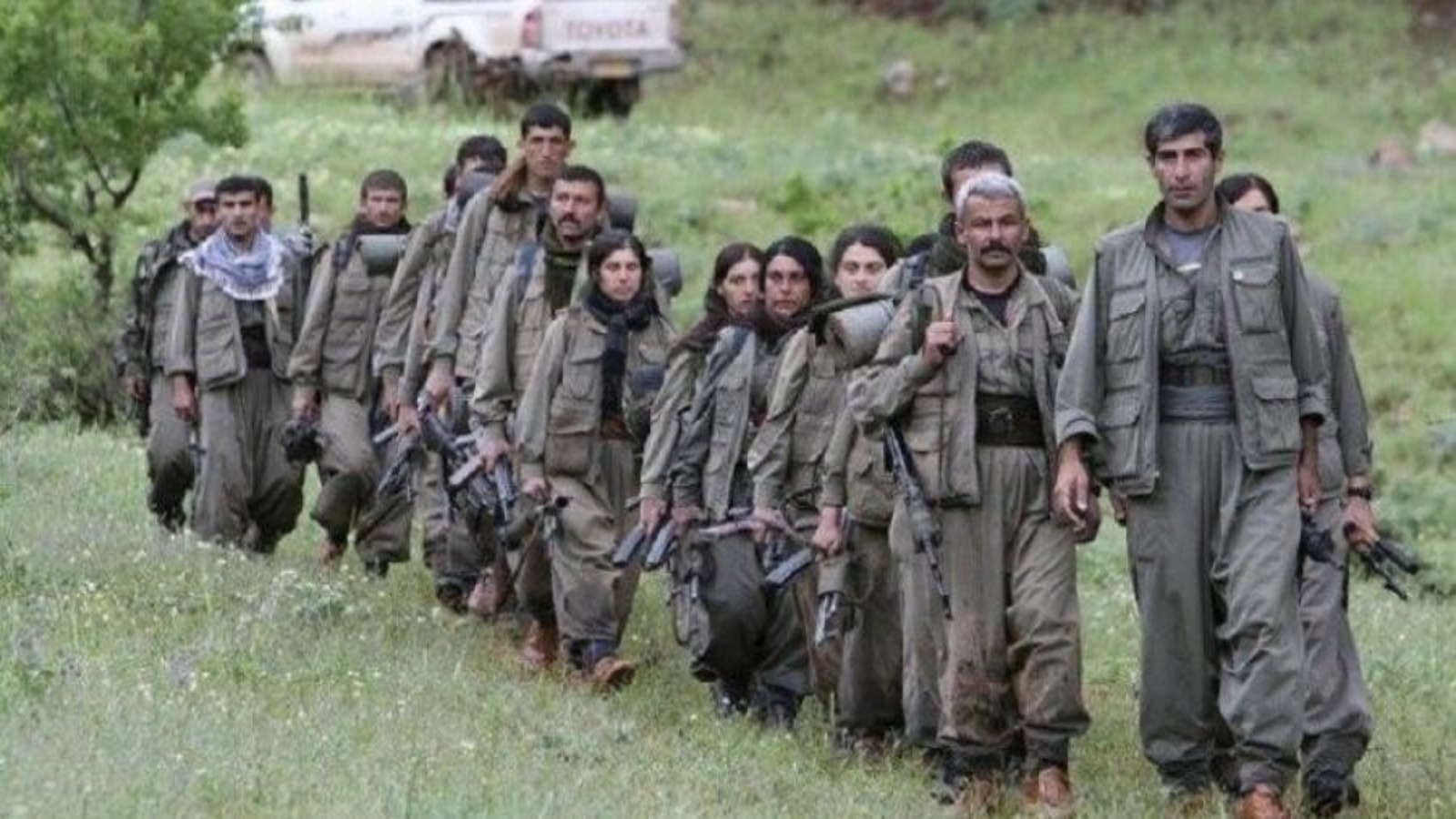  مقاتلون لحزب العمال التركي الكردستاني في اقليم كردستان العراق الشمالي