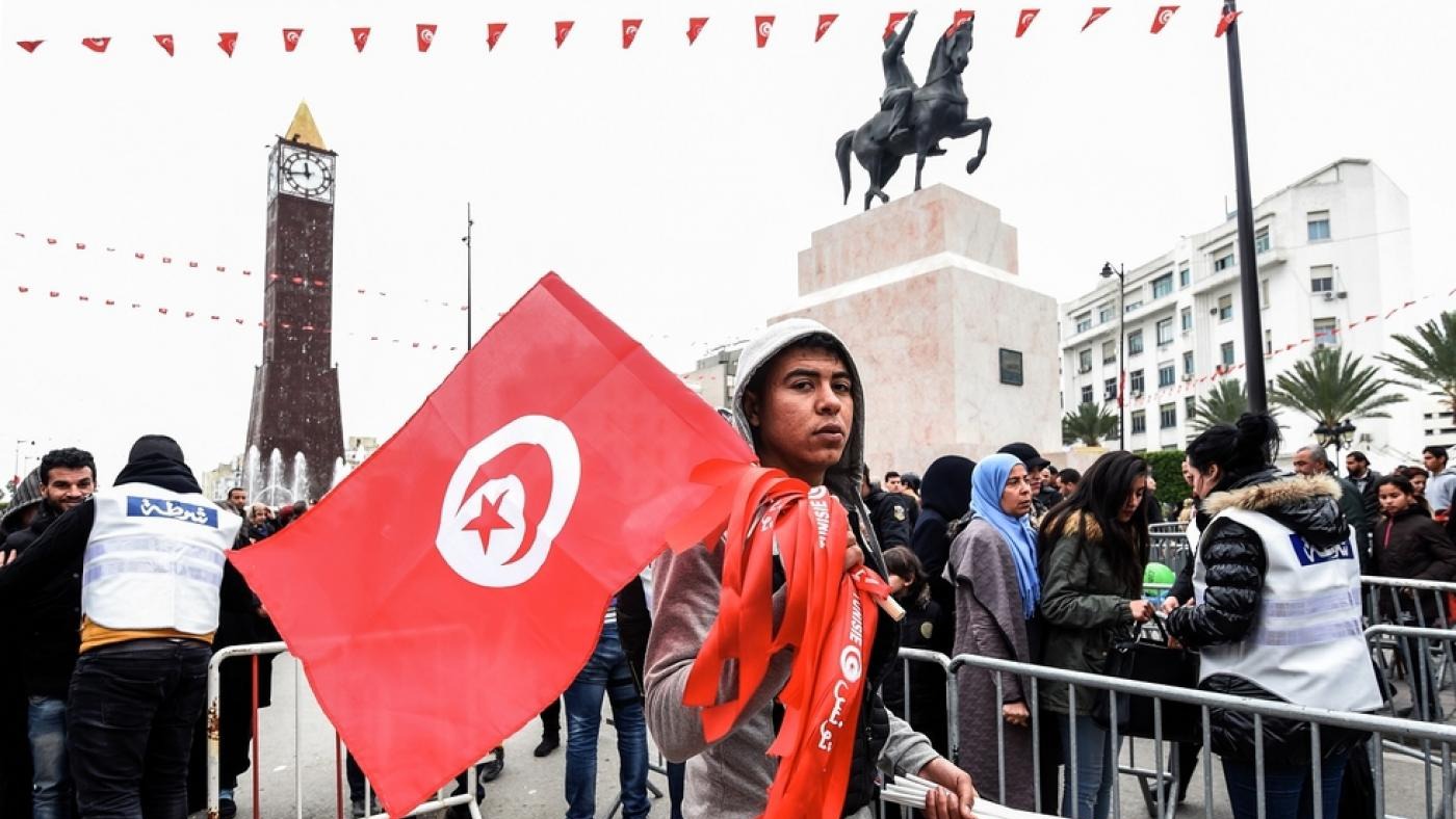  خمس سنوات على الربيع العربي عام ٢٠١١... والتونسيون يتذكرون المناسبة بتظاهرة شعبية.