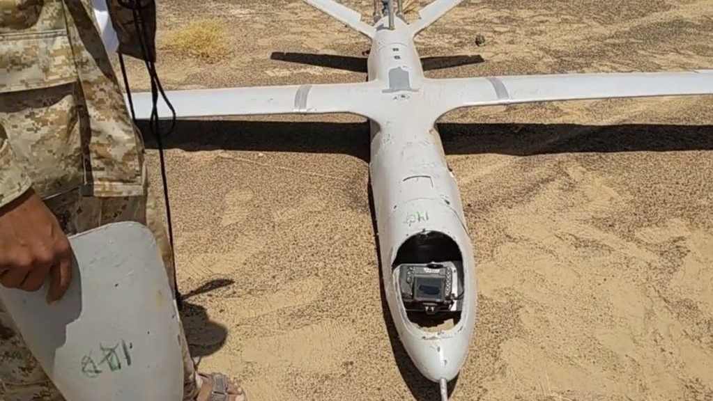 طائرة حوثية مسيرة أسقطتها قوات التحالف لدعم اليمن 