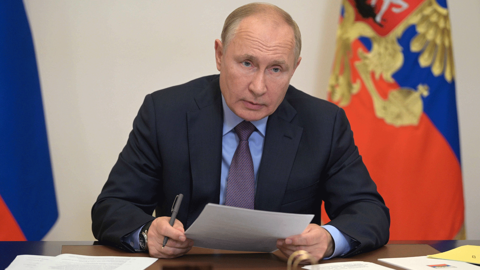 صورة للرئيس الروسي فلاديمير بوتين نشرتها صفحة الرئاسة الروسية الموثقة على 