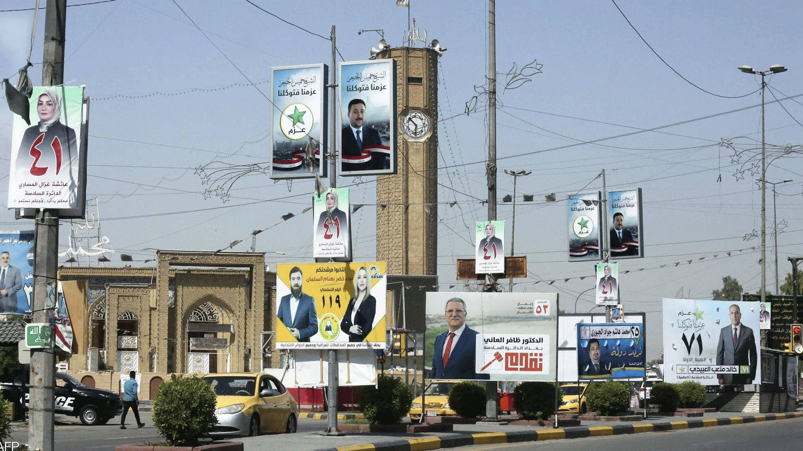 دعايات لمرشحي الانتخابات العراقية تنتشر في شوارع البلاد