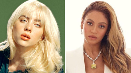 بيونسيه وبيلي إيليش تغنيان خلال احتفال توزيع جوائز الأوسكار