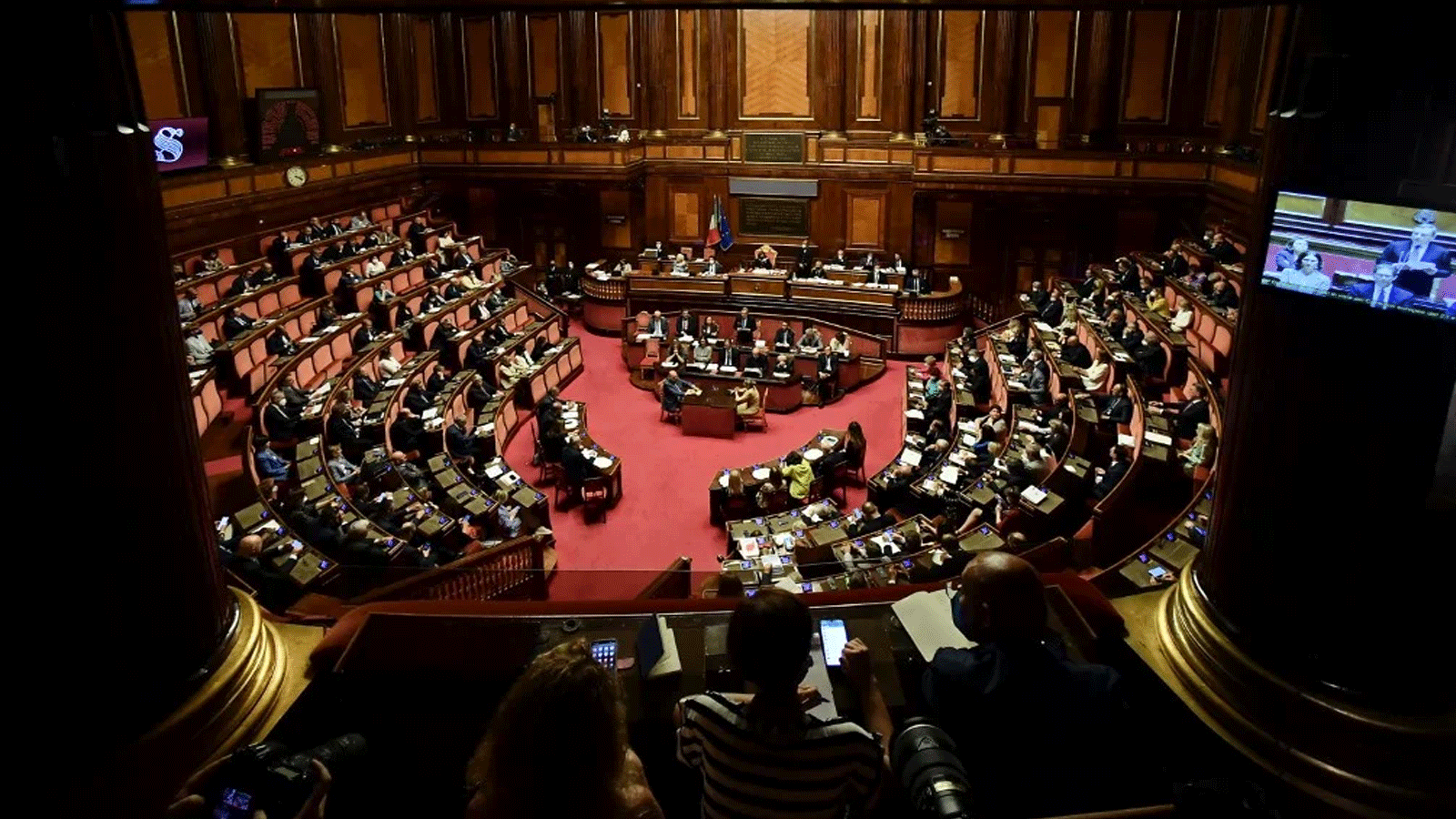 رئيس الوزراء الإيطالي ماريو دراغي يخاطب مجلس الشيوخ في 21 تموز\يونيو 2022