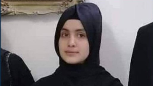 صورة منتشرة على فايسبوك للفتاة العراقية زينب عصام ماجد التي لقيت مصرعها برصاص اميركي قرب مطار بغداد الدولي