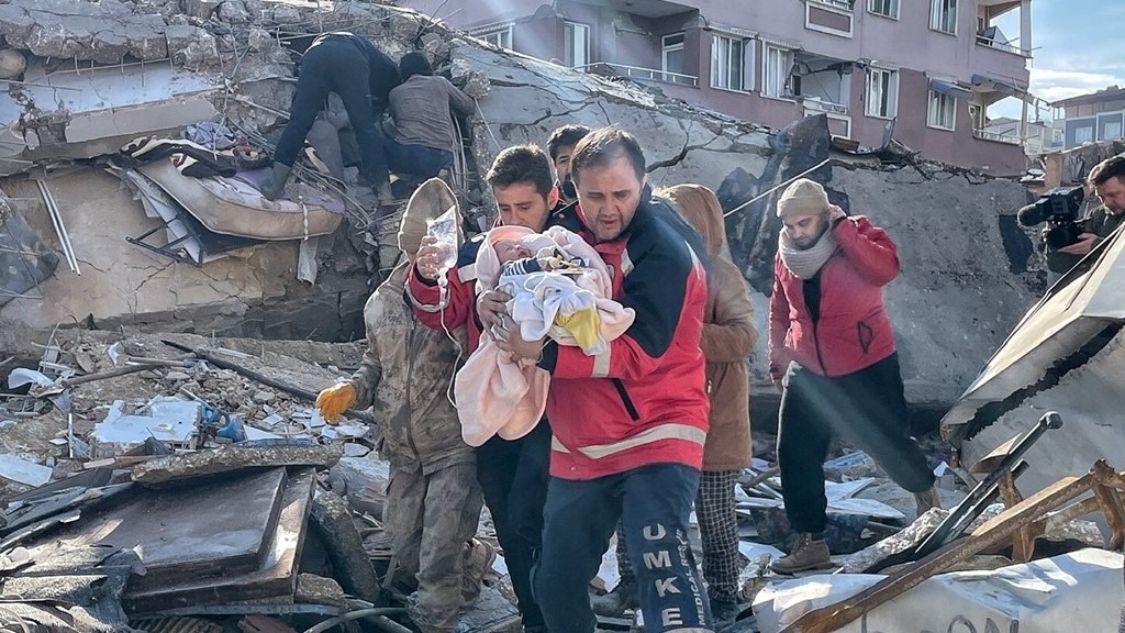 جانب من الدمار جراء كارثة الزلزال في تركيا 