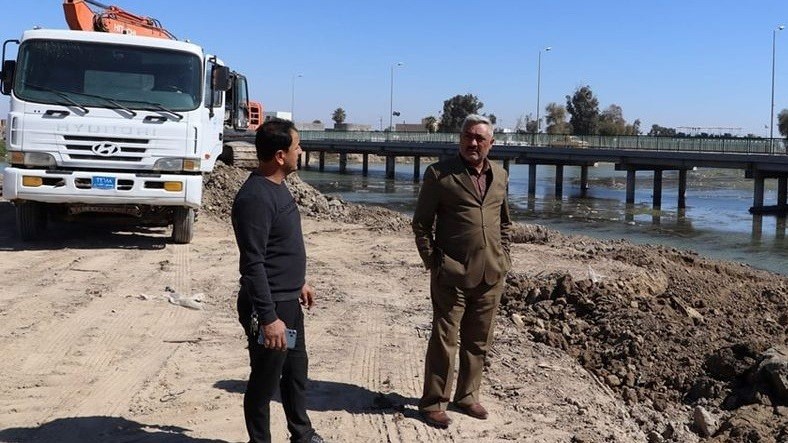 شح مياه الانهار في العراق دفع وزارة الموارد الى القيام بحملة نصب مضخات على الانهر هذا الاسبوع لايصال المياه الى المناطق المحتاجة لها (الموارد المائية)