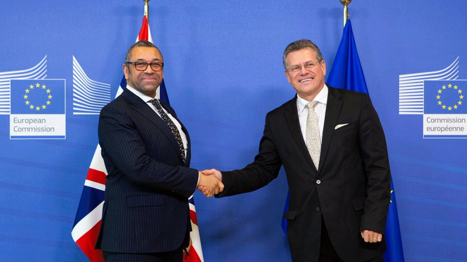 صورة تجمع كليفرلي ونائب رئيس المفوضية الأوروبية ماروش تشيفشوفيتش