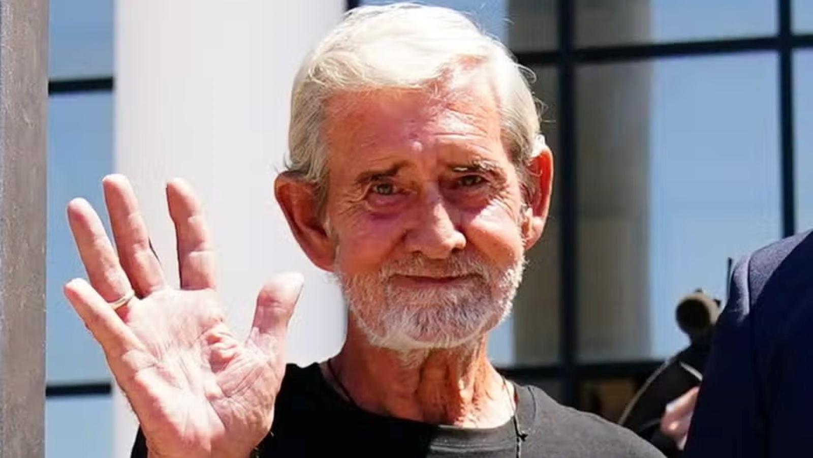 هانتر بعد الإفراج عنه من محكمة قبرصية يوم الإثنين 