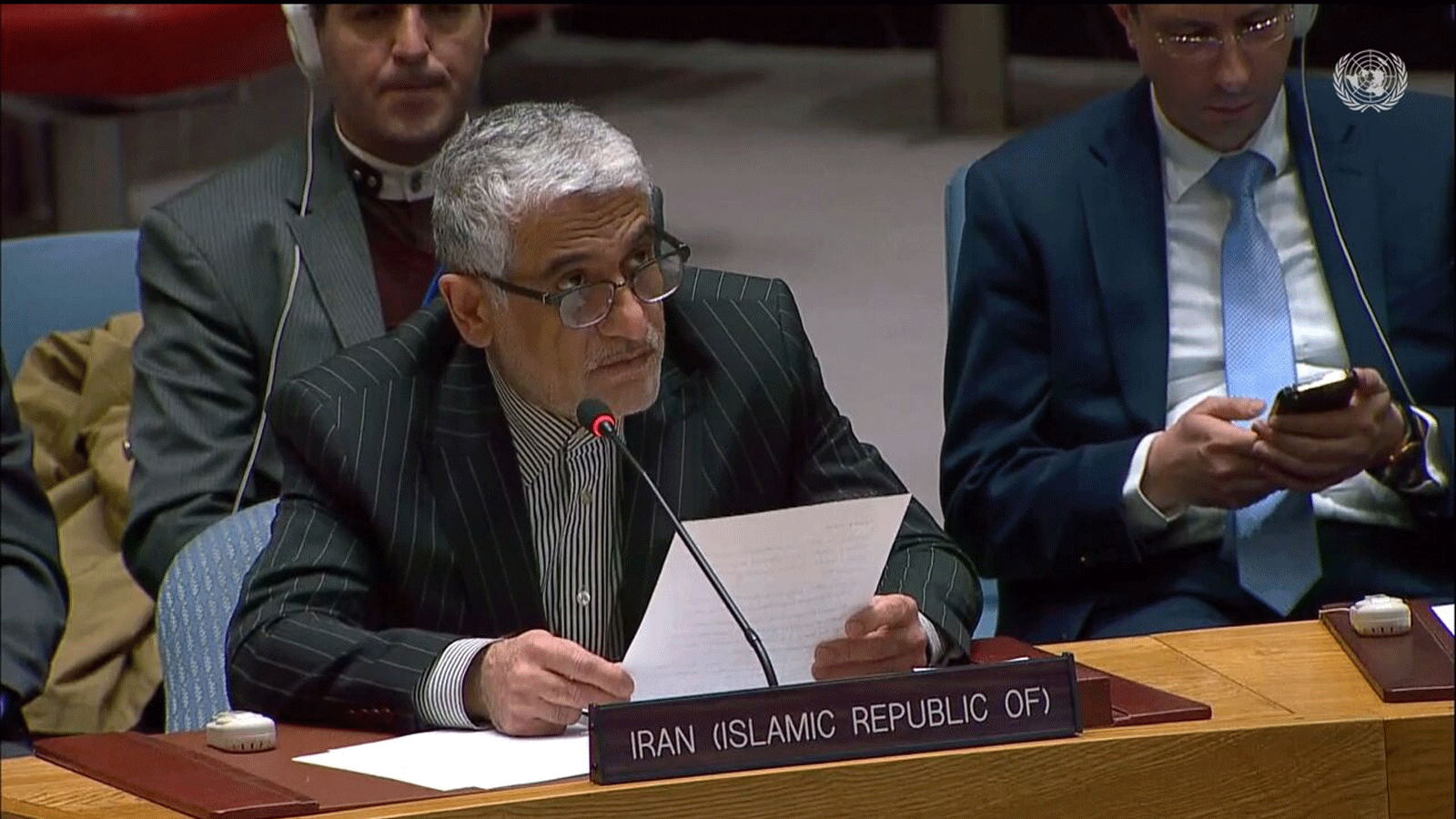 السفير والمندوب الدائم للجمهورية الاسلامية الايرانية لدى منظمة الأمم المتحدة، أمير سعيد إيرواني