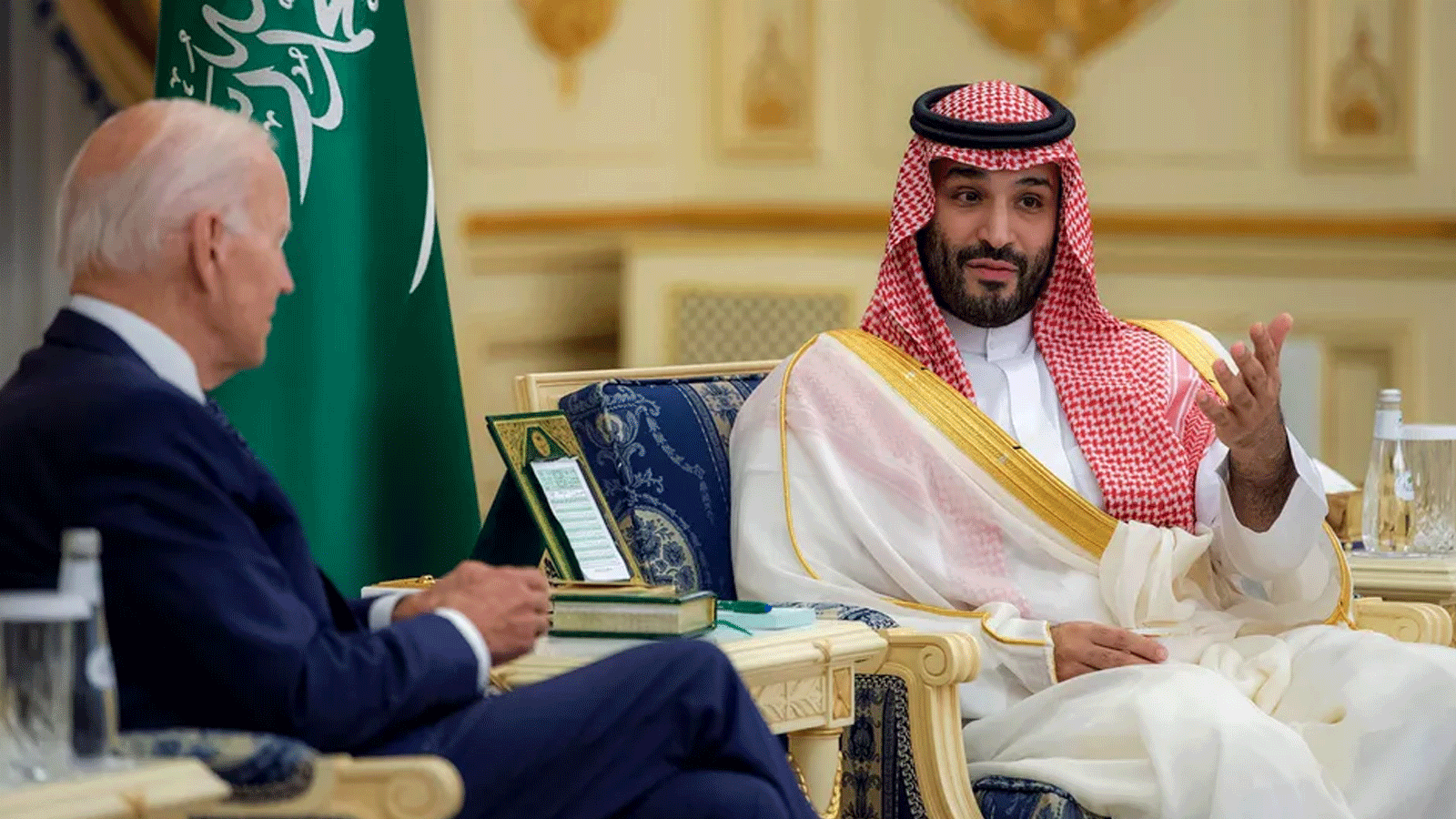 ولي العهد السعودي الأمير محمد بن سلمان والرئيس الأميركي جو بايدن خلال لقائهما