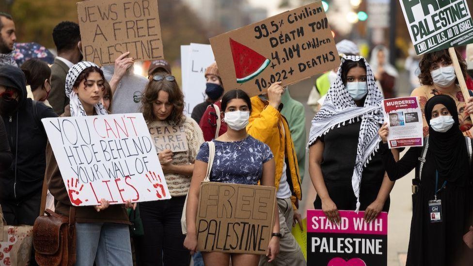 EPA فلسطينيون في وقفة احتجاجية في واشنطن العاصمة