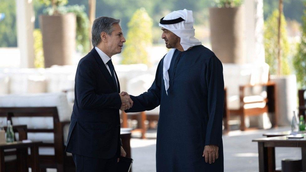 Getty Images | لقاء أنطوني بلينكن مع محمد بن زايد آل نهيان في أبو ظبي