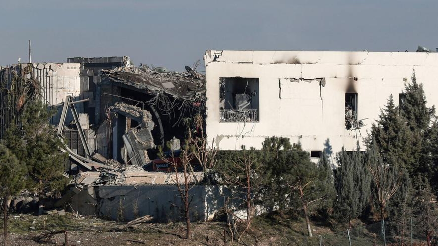 آثار استهداف إيراني لمنزل في إقليم كوردستان مطلع السنة