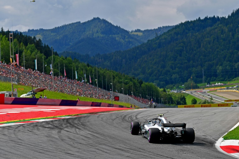 جانب من سباق جائزة النمسا الكبرى للفورمولا واحد على حلبة ريد بول رينغ، في 30 حزيران/يونيو 2018.