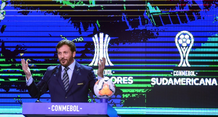 رئيس الاتحاد الاميركي الجنوبي لكرة القدم اليخاندرو دومينغيز في لوكي (البارغواي) في السابع من كانون الأول/ديسمبر 2019.