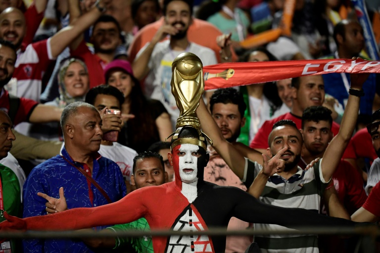 مشجع للمنتخب المصري خلال النسخة الأخيرة من بطولة كأس الأمم الإفريقية لكرة القدم في 19 يوليو 2019.