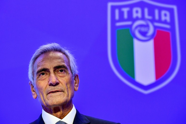 رئيس الاتحاد الإيطالي لكرة القدم غابرييل غرافينا في صورة مؤرجة في 22 تشرين الأول/أكتوبر 2018.