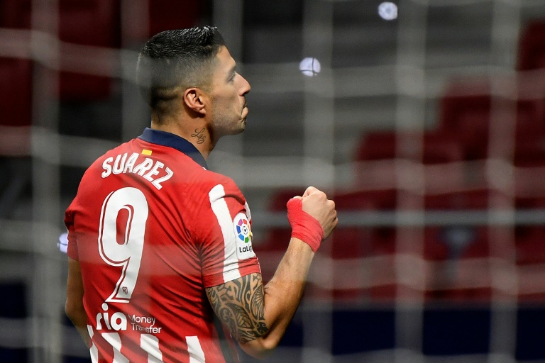 مهاجم أتلتيكو مدريد الأوروغوياني لويس سواريس ثاني الهدافين في الدوري الاسباني