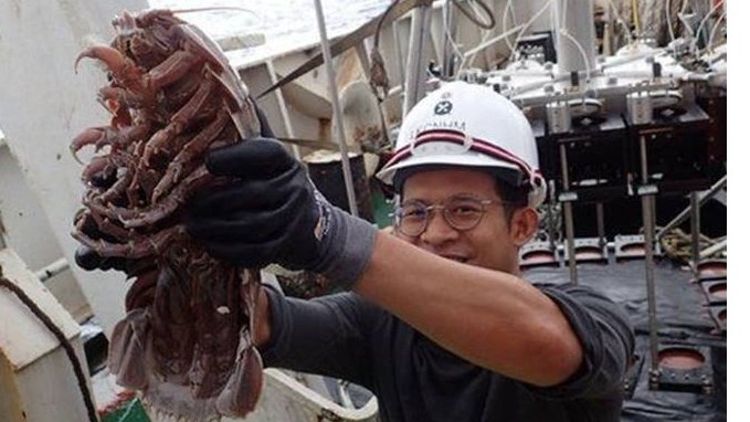 اكتشاف صرصور ضخم يعيش في قاع البحر