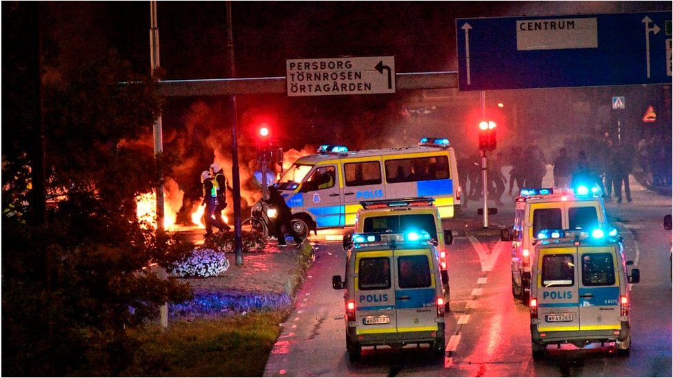 أعمل عنف في مدينة مالمو السويدية بعد إحراق نسخة من القران Getty Images