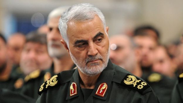 قضفت إيران قاعدة عسكرية في العراق فيها عسكريون أمريكيون انتقاما لمقتل سليماني Getty Images