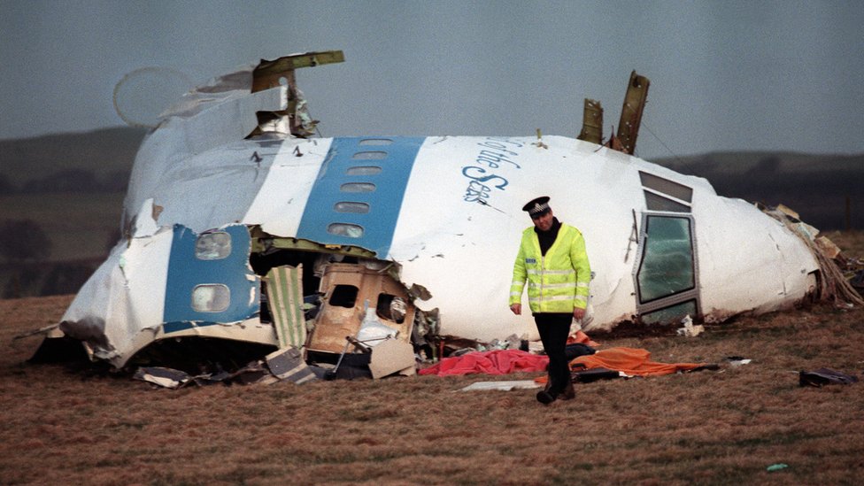 حطام الطائرة في لوكيربي عام 1988 Getty Images