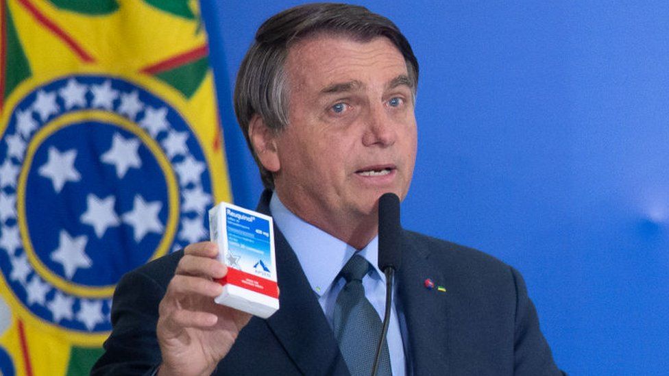 Getty Images دافع الرئيس البرازيلي عن استخدام عقار هيدروكسيكلوروكين لعلاج كوفيد-19