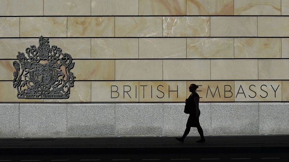 Getty Images السفارة البريطانية في برلين