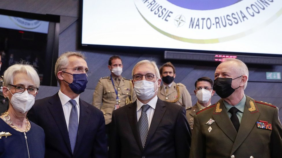 EPA اجتمع مجلس الناتو وروسيا لأول مرة منذ عام 2019