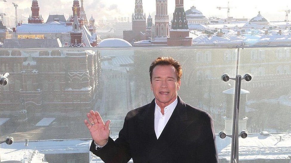 Getty Images أرنولد شوارزنيغر قال إنه معجب بقوة وصلابة الروس