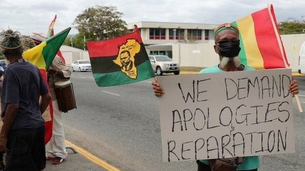 طالب المتظاهرون في جامايكا بتعويضات عن العبودية