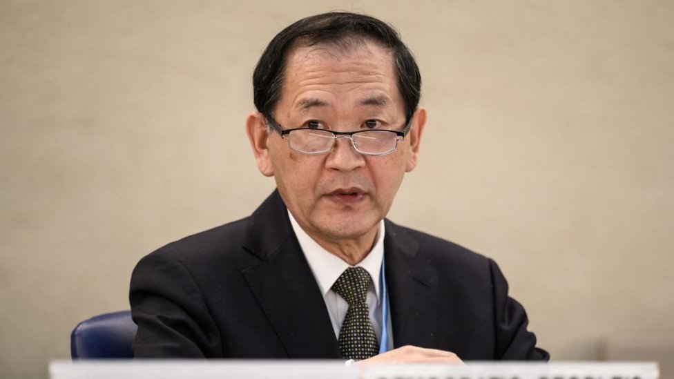 Getty Images سفير كوريا الشمالية لدى الأمم المتحدة في جنيف، هان تاي سونغ، يترأس مؤتمر نزع السلاح