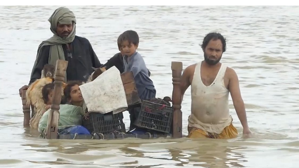 BBC يبحث الباكستانيون عن أراضي أكثر ارتفاعا وجفافا وسط استمرار الفيضانات