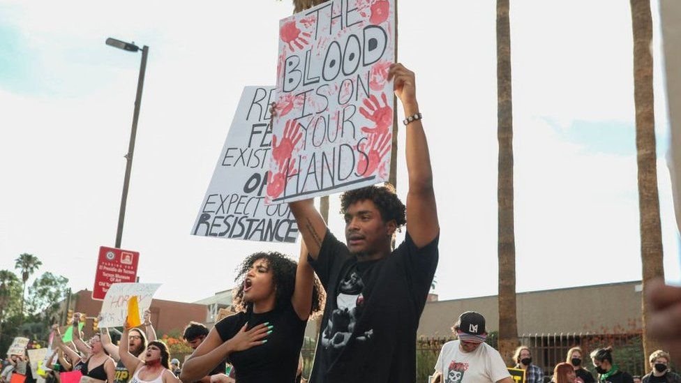 Getty Images احتجاجات للمطالبة بحقوق الإجهاض في توكسون، أريزونا في يوليو/تموز