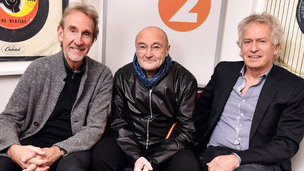 BBC فرقة جينيسيس (من اليسار إلى اليمين): مايك راذرفورد وفيل كولينز وتوني بانكس