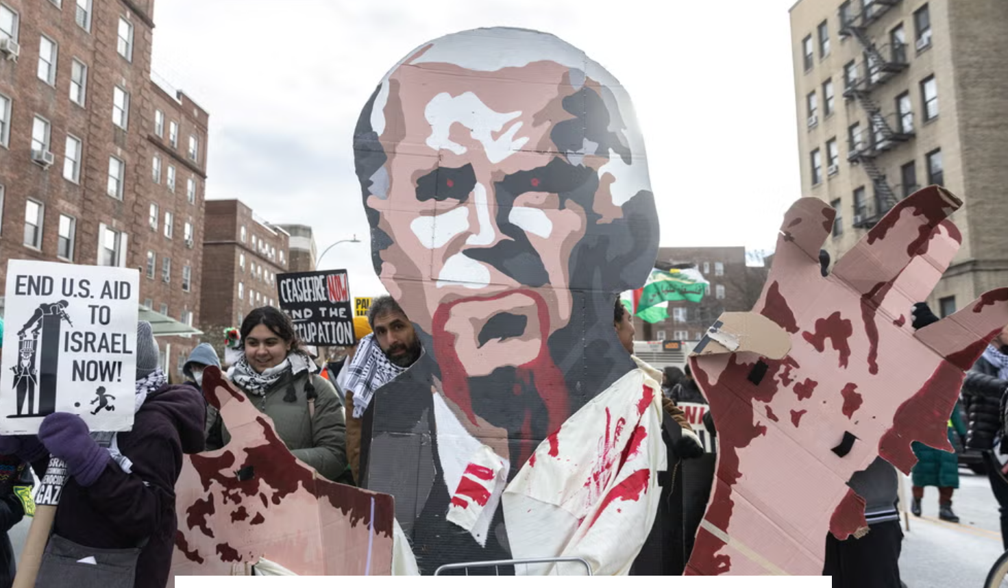 Reuters | مظاهرة في نيويورك للمطالبة بالتوقف عما وصفوه بـ