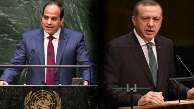 الرئيس التركي أردوغان (يمين) والرئيس المصري السيسي
