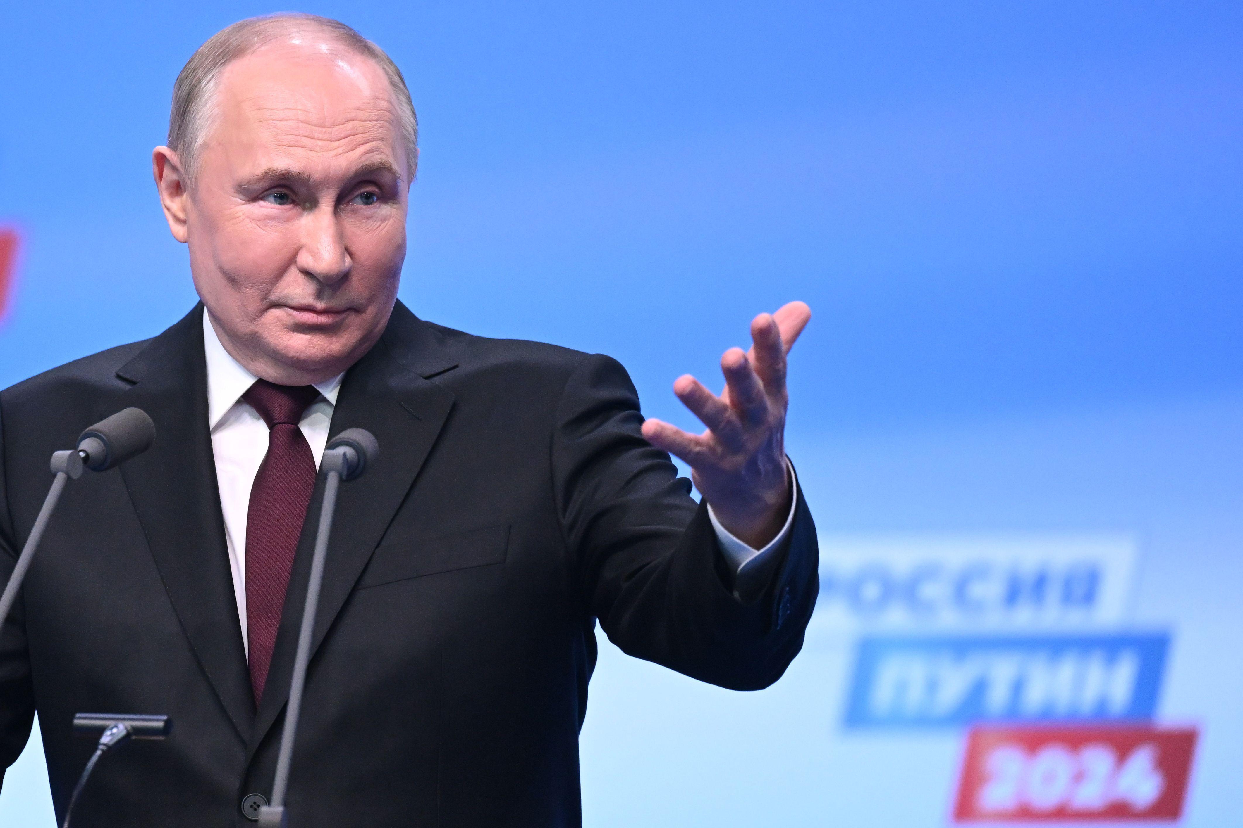فاز بوتين بنسبة 87% من الأصوات في الانتخابات الروسية.