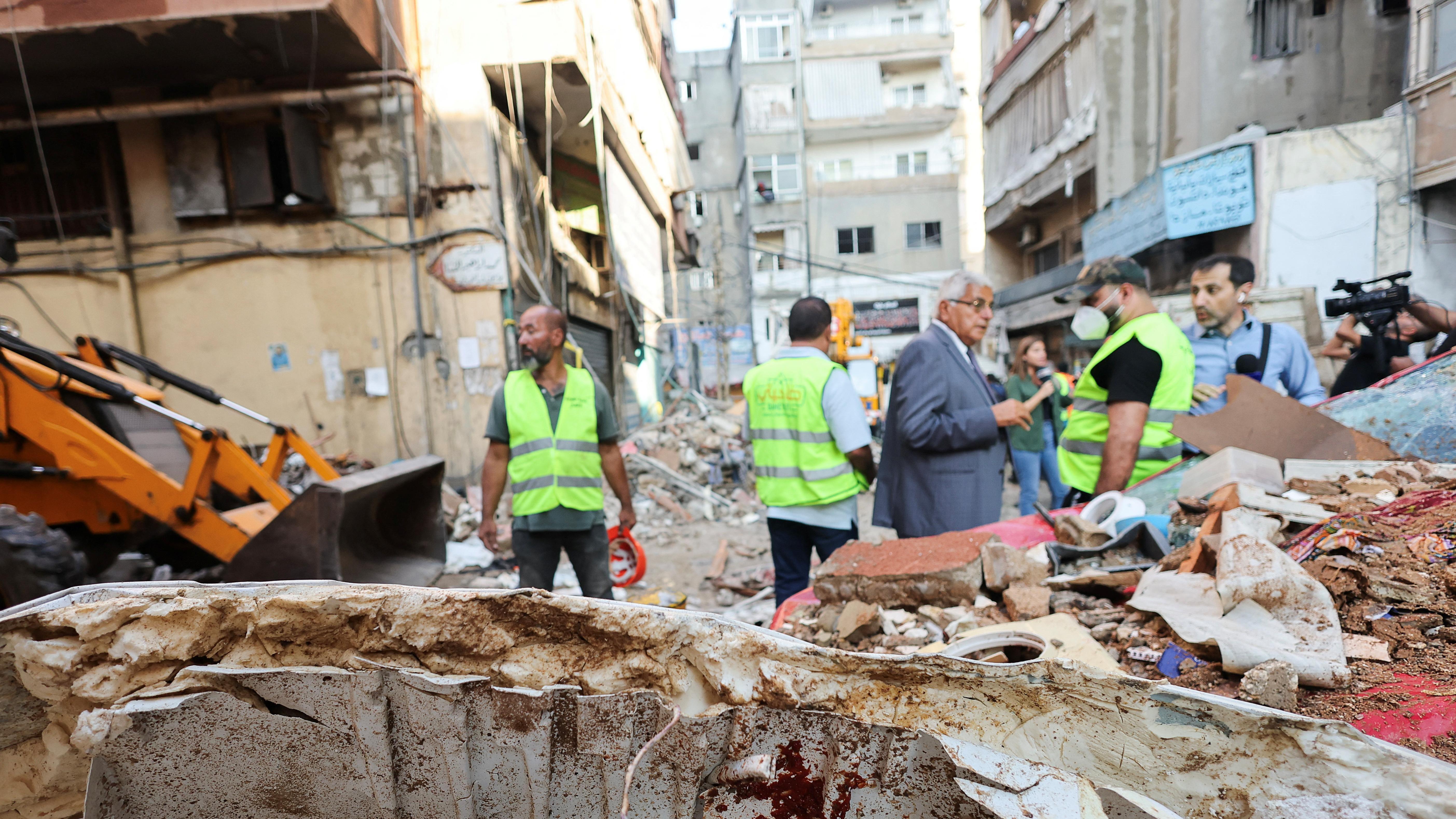 خراب ودمار في الضاحية الجنوبية لبيروت 