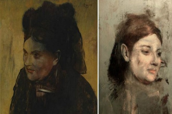اكتشاف لوحة مَخفيَّة تحت لوحة أخرى للرسام الفرنسي إدغار ديغا