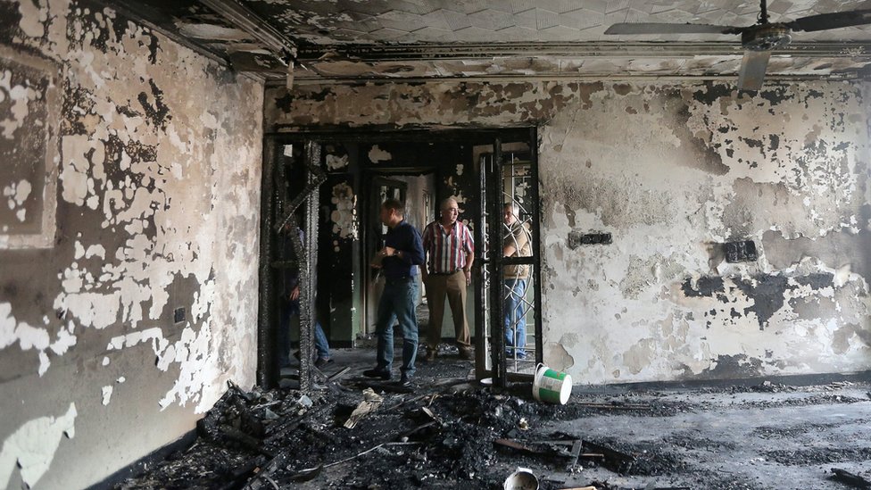 أحد مقار الحزب الوطني الكردستاني تعرض للحرق ليلا