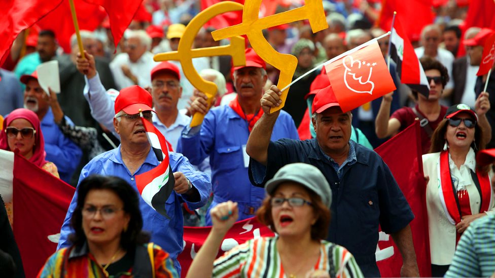 مسيرة للحزب الشيوعي العراقي بمناسبة الأول من أيار / مايو، عيد العمال العالمي